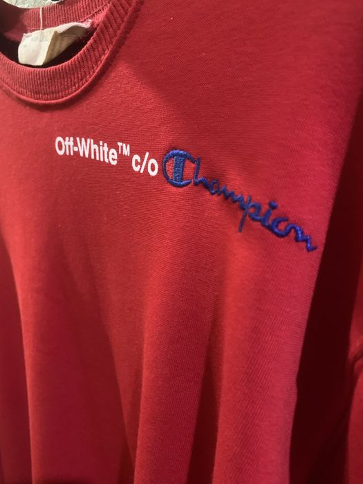 Off-white x Champion - red medium sweater