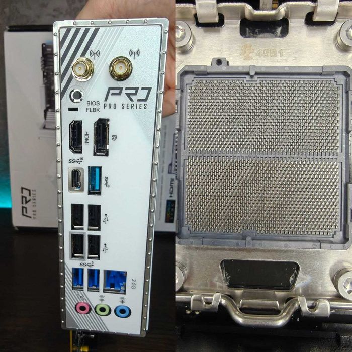 Материнська плата ASRock B850 Pro RS Wifi (AM5) 7000-9000 Серія AMD