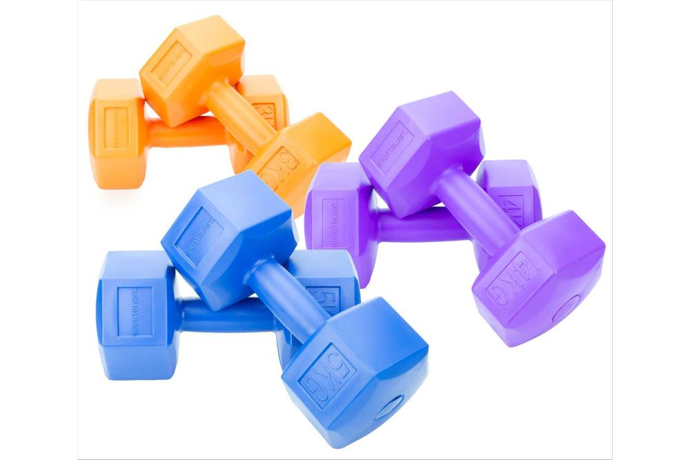 Zestaw hantli bitumicznych 2x3kg 2x4kg 2x5kg WA