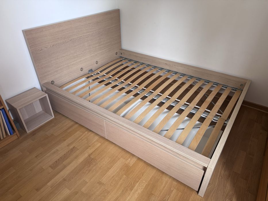 Łóżko IKEA MALM (dno+szuflady) 140x200 cm + szafka EKET Gratis