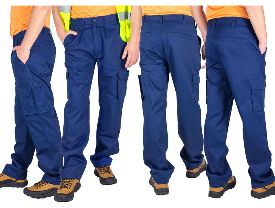 Spodnie Robocze Bhp Ochronne Z Kieszeniami W44 L34.