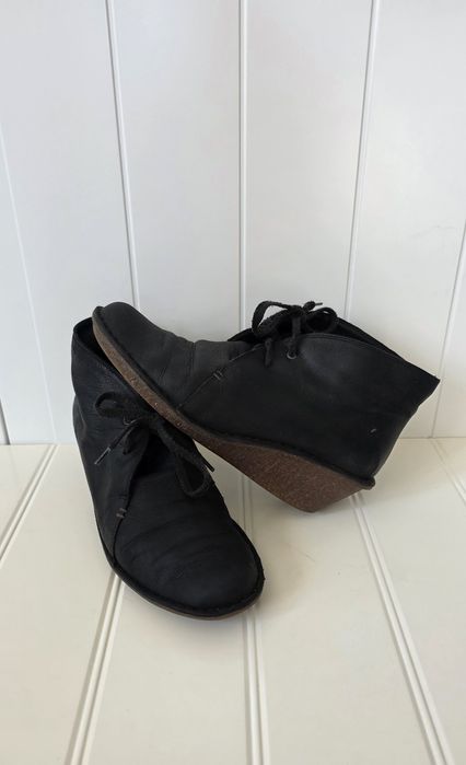 Botki półbuty do kostki Clarks skóra skórzane 40 ankle boots