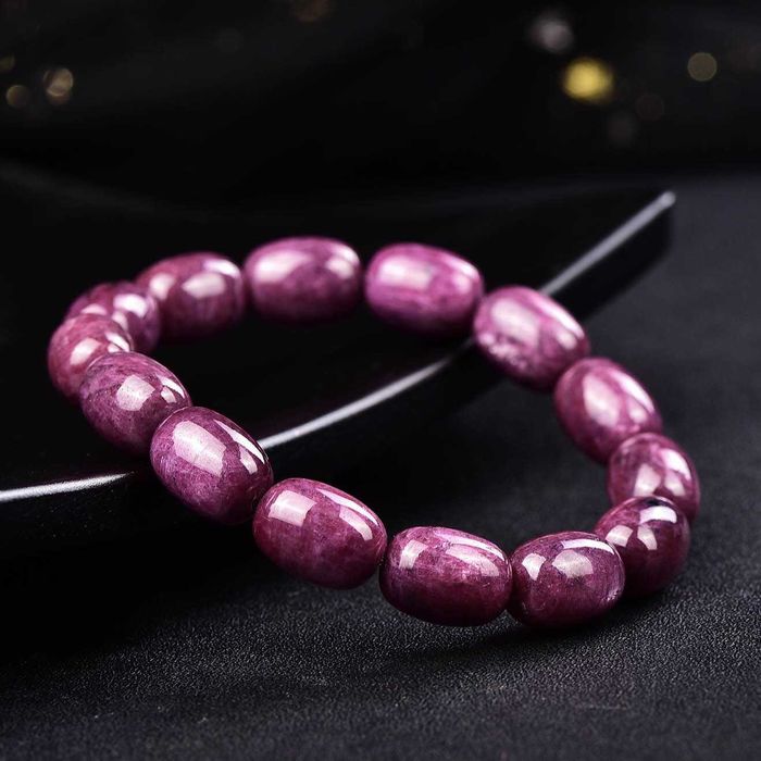 Certificado ALGT - Pulseira de rubi natural- 43.74 g