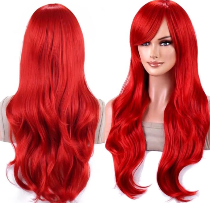 Peruka damska do kostiumu Ariel, syrenka, karnawał