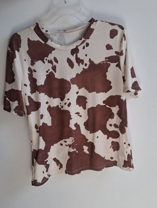 T-shirt koszulka damska krówka w łatki UNI