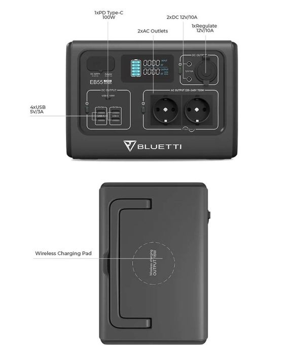 Зарядна станція Bluetti EB55, 700 Вт, 537 Вт*год