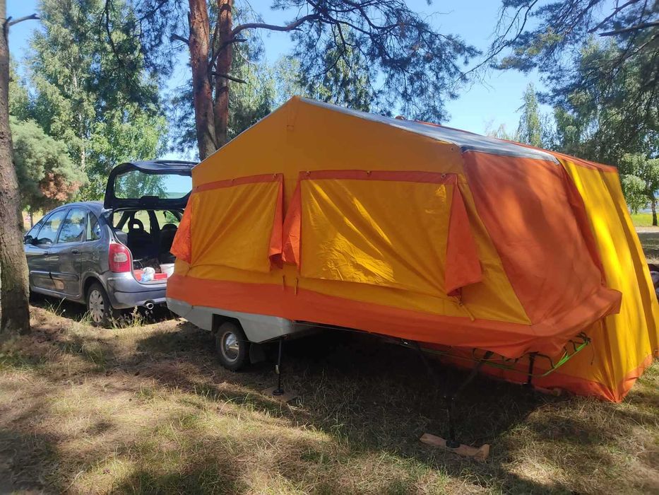 Прицеп Skif M1 палатка , кемпінг  на 4 місця з верандою 2-4м