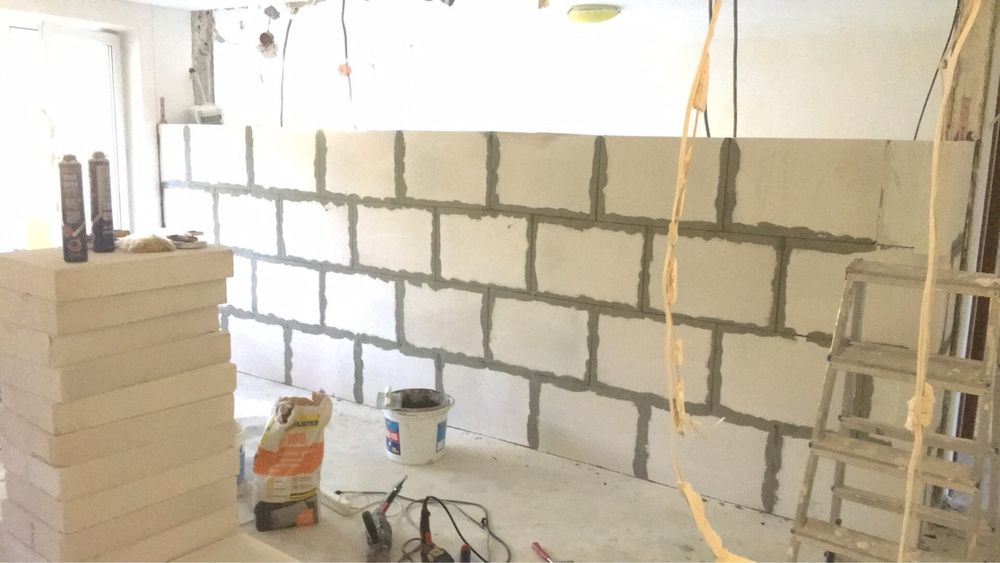 Перегородки ,газобетон,перепланировка,перестенки,укладка газобетона