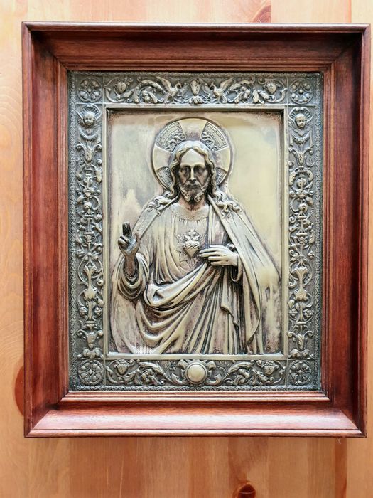 Quadro em estanho com moldura