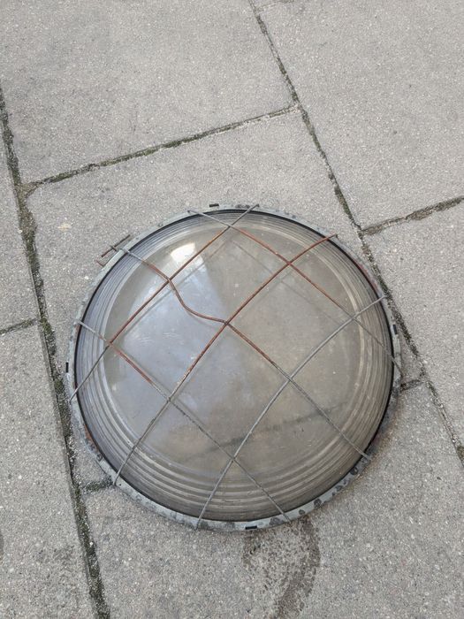 Klosz szklany do lampy ORP Polam PRL