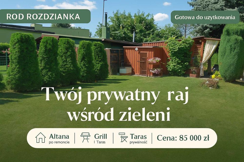 Sprzedam ogródek działkowy na terenie ROD Roździanka