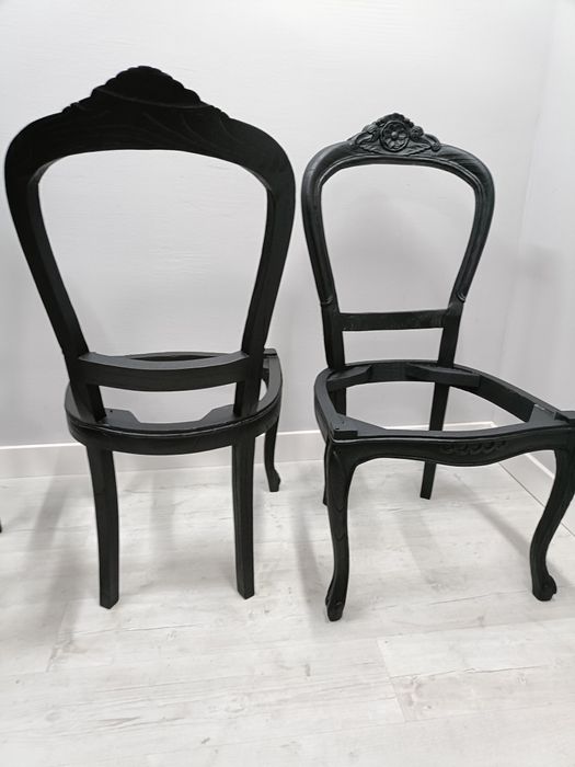 Stelaż krzesła Ludwik piaskowane, lakierowany czarny kolory 100szt