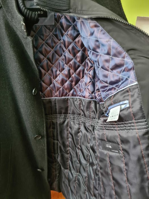 Kurtka męska, krótki płaszcz Lavard wełna z kaszmirem 48 /176