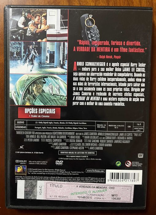 DVD "A Verdade da Mentira" de James Cameron