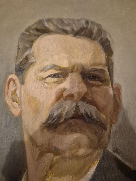 Portret malowany farba olejna na plotnie - Maksim Gorki