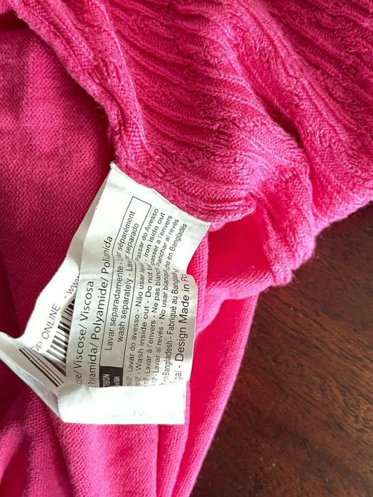 Casaco Comprido Rosa Shop One XL Novo Nunca Usado