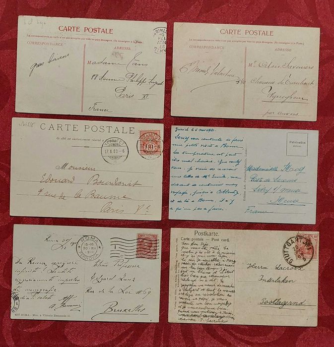 22 Postais ilustrados antigos