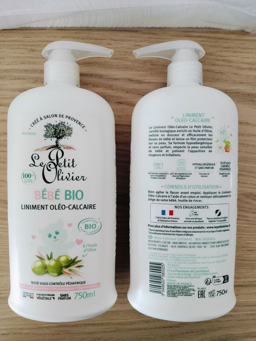 2 linimentos Le Petit Olivier 750ml + 200 compressas