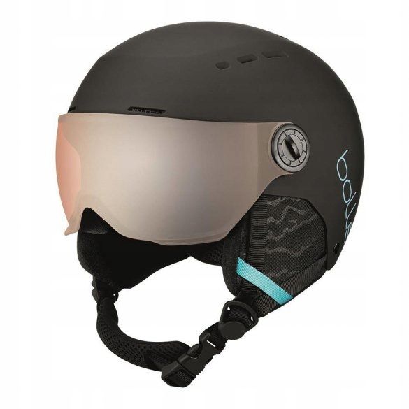 outlet kask narciarski bollé quiz visor s 52-55 cm czarny mat z wizjerem