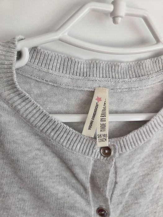 Sweter rozpinany guziki YoungDimension 5-6lat 110-116cm