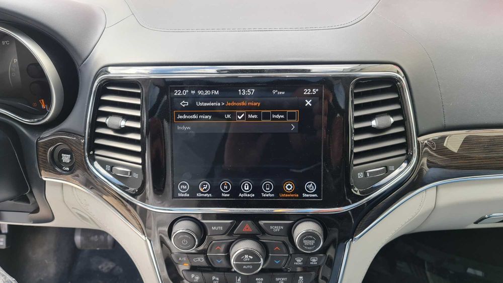 Polski Język JEEP Grand Cherooke  Menu Konwersja USA