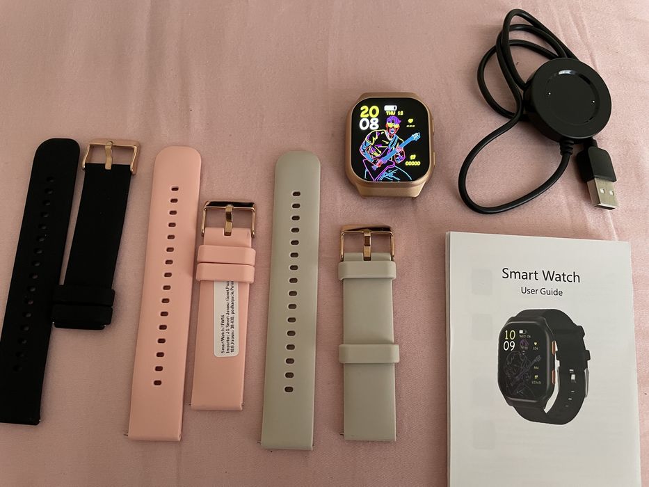Zegarek smartwatch FW16 złoty+3 bransoletki