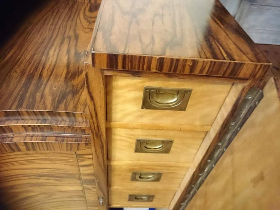 Komplet mebli Art Deco Stanisławów bufet, pomocnik, serwantka, stół