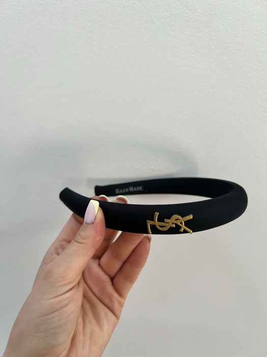 Opaska do wlosow saint laurent czarne glamour style