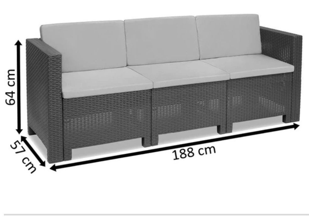 Sofa technorattanowa