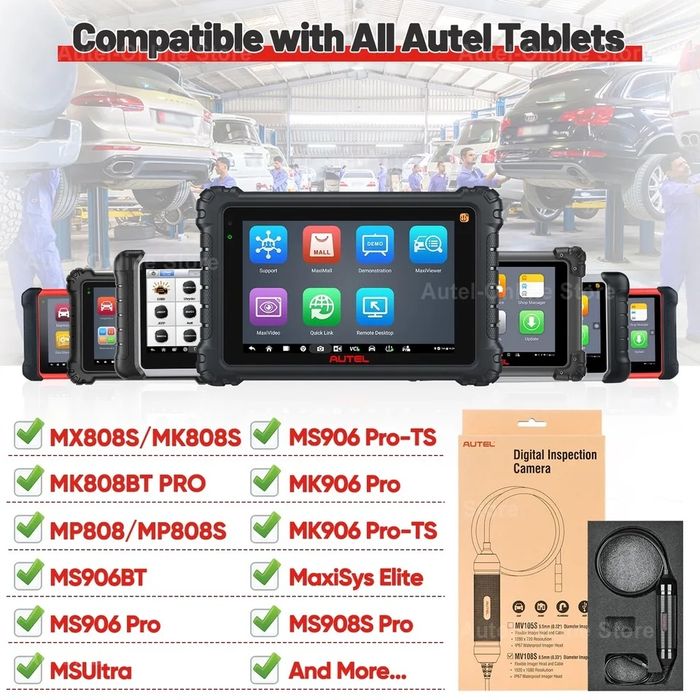 Endoscópio Autel MV108S / MV105S Câmera de inspeção 

Autel MaxiVideo