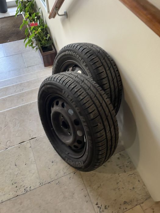 Jantes 14 c/ pneus seminovos e tampões Honda Civic EG