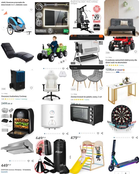 Palety MIX Zwroty Konsumenckie AGD Lidl Amazon Meble Home Odzież Box