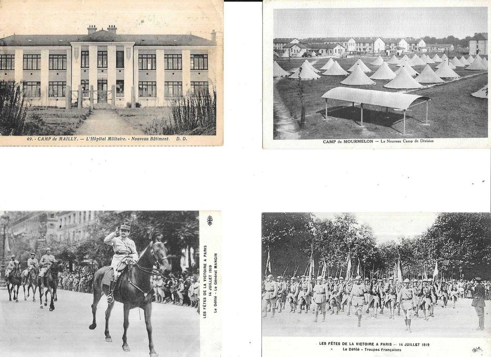 Fantástico lote de 100 RAROS postais da 1.ª Guerra Mundial.