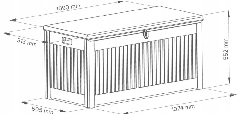 Skrzynia Ogrodowa Schowek z Siedziskiem 270 L Duża Pojemna na Ogród