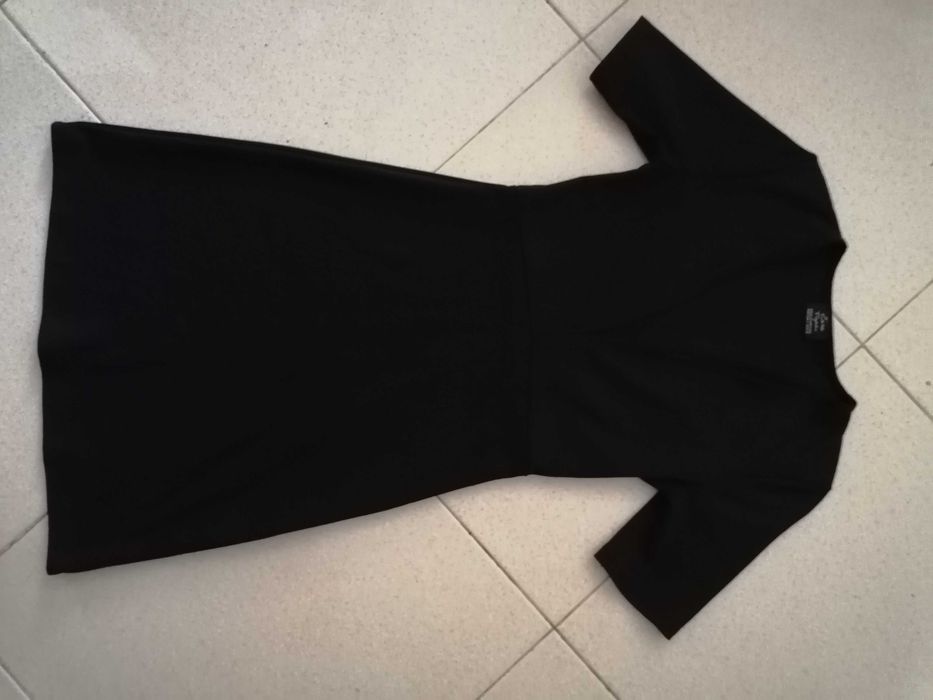 Zara Black Dress with V-Neck