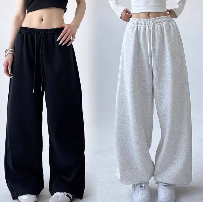 Жіночи штани джогери і прямі на фіксаторах на флісі