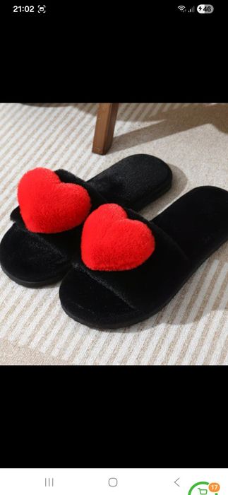 Домашні капчики з сердечком і інші 39-40 розмір