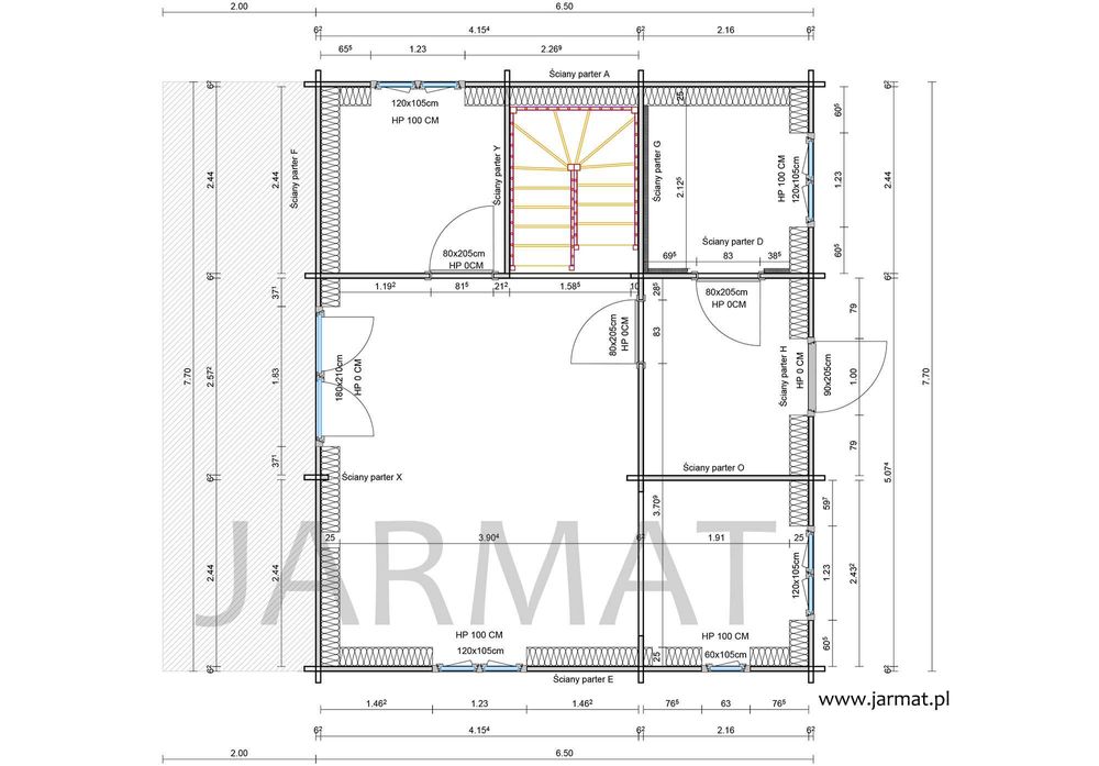 Dom drewniany całoroczny D59 JARMAT.PL BALE Producent