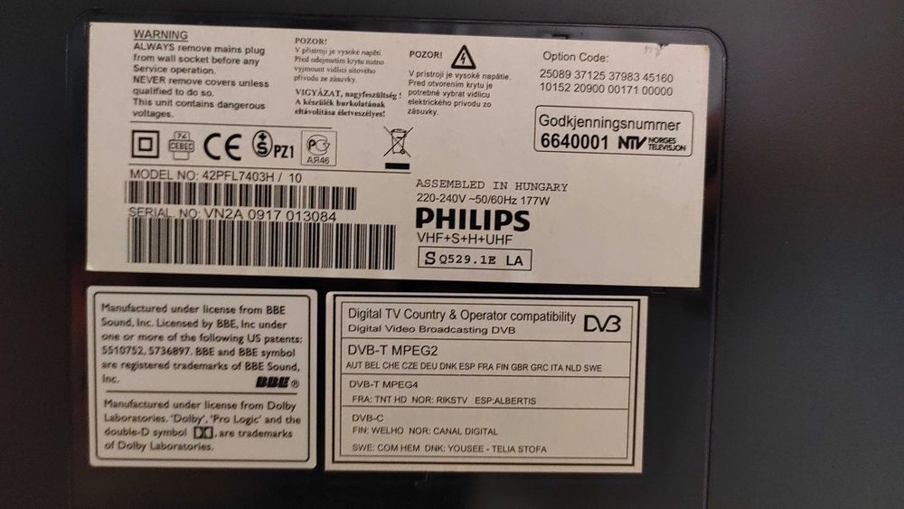 TV Philips 42" LCD, AVARIADA