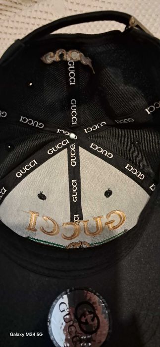 Czapeczka w stylu gucci czarna