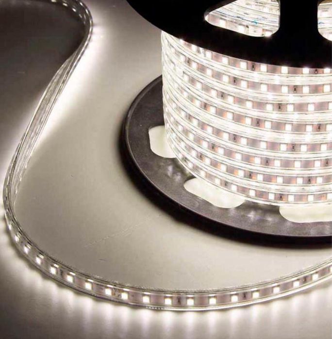 Fita LED 220V SMD5050, 60Led/m, bobina 50 metros, Branco frio