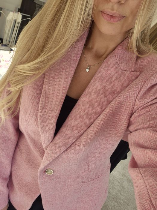 Wełniana marynarka żakiet jasno różowy Tatuum M 38