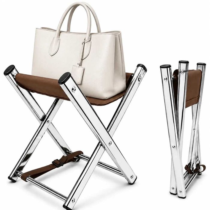 Складна підставка для сумки BAG STAND Oxford 600D металева, коричнева