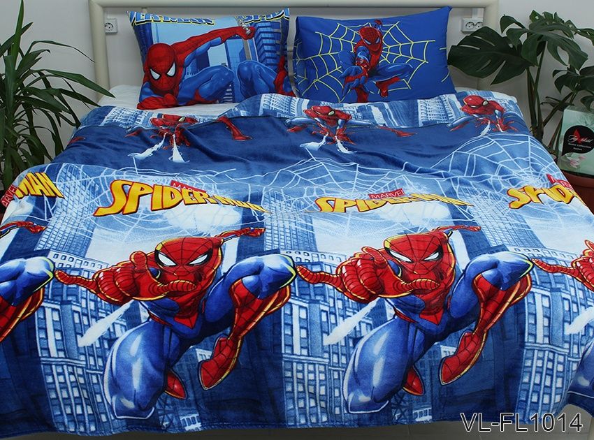 Плед Спайдермен 160*220 велсофт мікрофібра