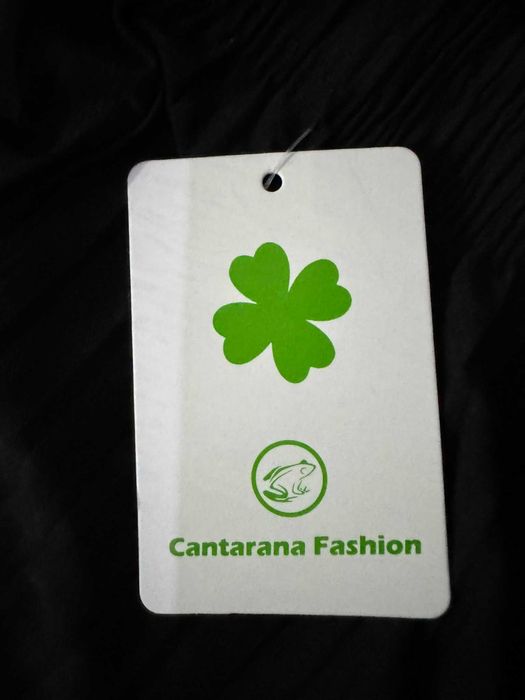 Pantalona preta Plissada