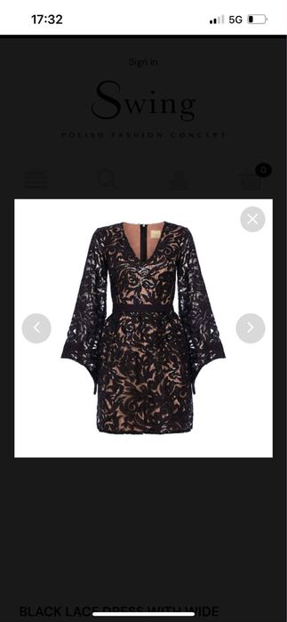 Elegancka koronkowa sukienka