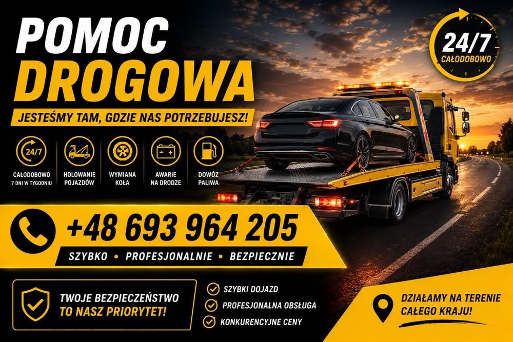 Tania Pomoc drogowa S5 A8 A4 24/7  Rawicz,Wrocław Okolice