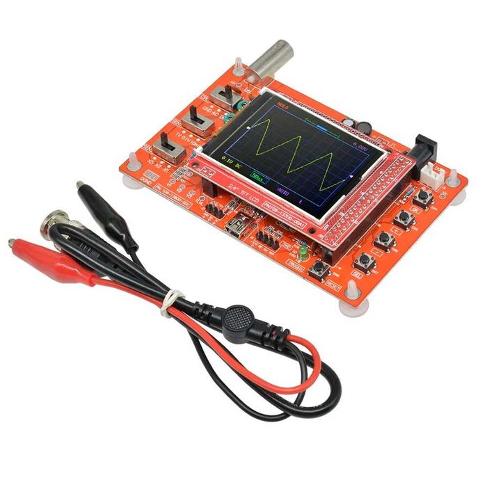 Портативный цифровой осциллограф DSO138 в прозрачном акриловом корпусе