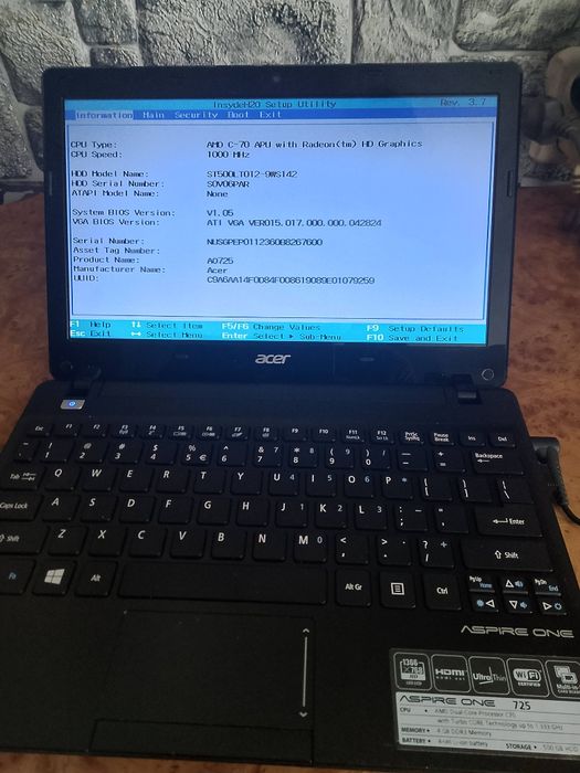 Netbook Aspire one