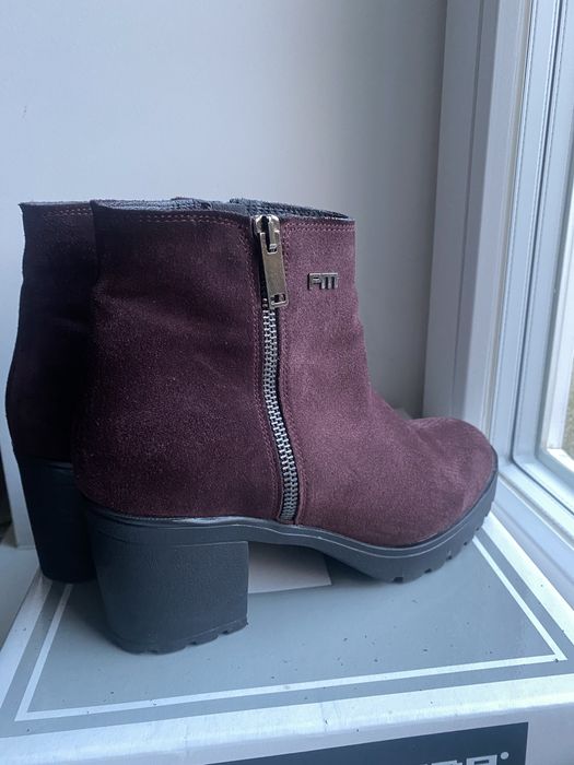 Bordowe botki Primamoda 38